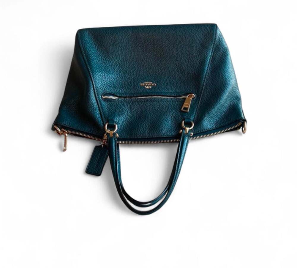 Coach Prairie Satchel in Teal Pebbled Leather 79997 - Picture 5 of 7